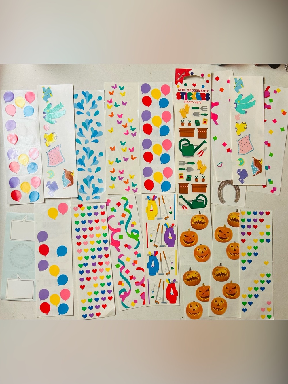 Vintage Mrs Grossman’s stickers 80’s 90’s balloon stars hearts